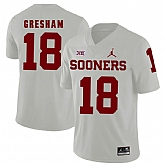 Oklahoma Sooners 18 Jermaine Gresham White College Football Jersey Dzhi,baseball caps,new era cap wholesale,wholesale hats